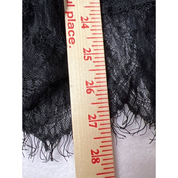 Gibson & Latimer Women's Skirt Black Lace Yellow Neon Zipper Trim Layer Size 8 - Picture 8 of 11